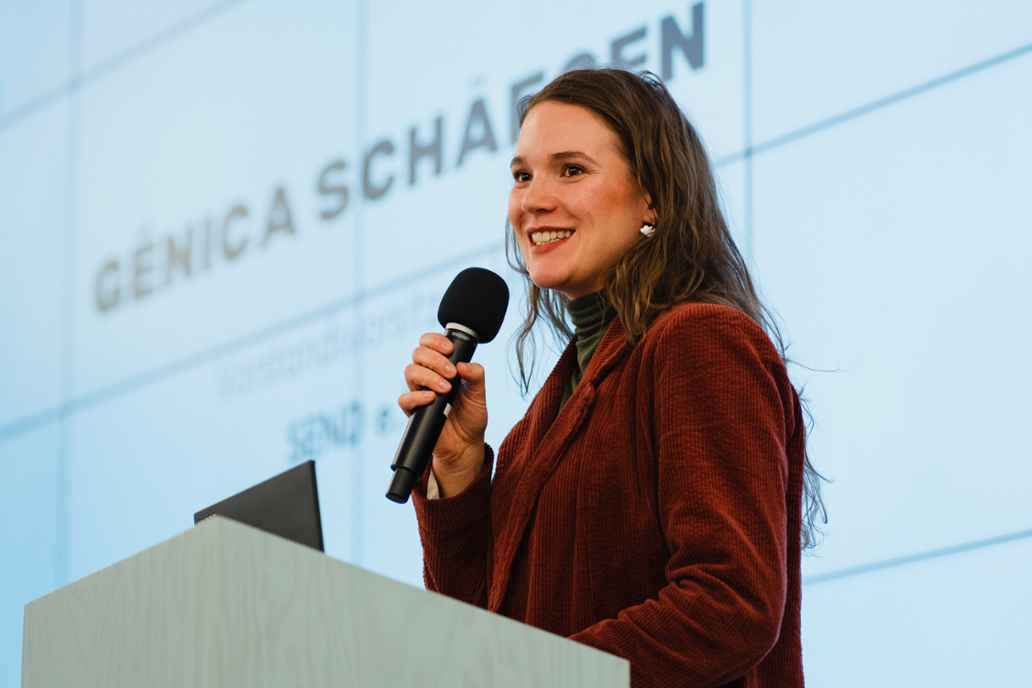 Génica Schäfgen, directora de Ecosia UE Foto: Jens Ahner